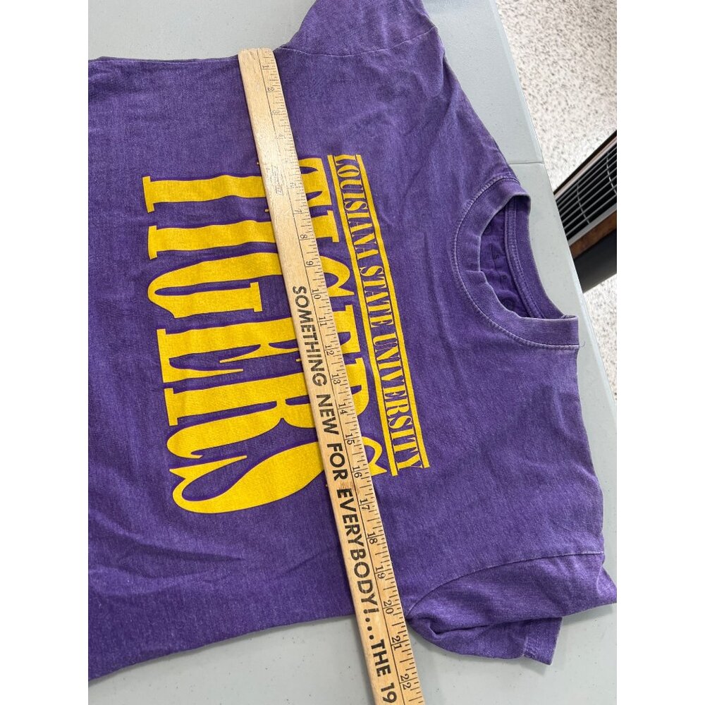Louisiana State University Tigers Presbox Sz Small Purple Burn Wash Poncho Tee - Picture 4 of 6